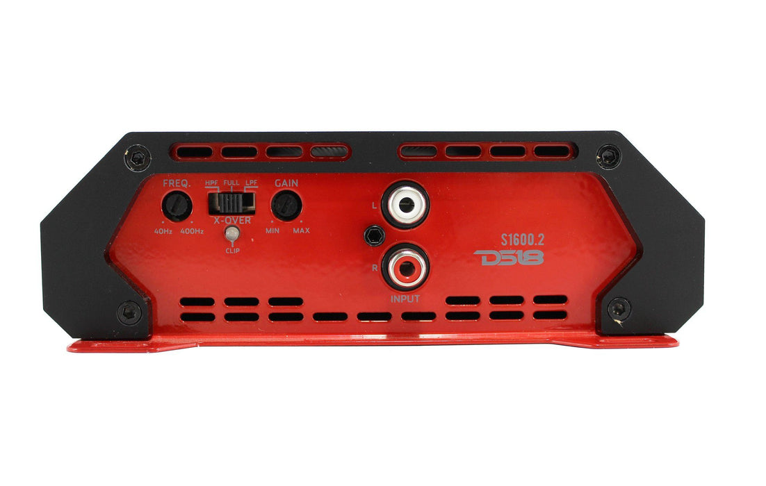 DS18 Pro Audio 12" 500W Sub + 4 AWG Amp Kit + 1600W 2 Channel Amplifier