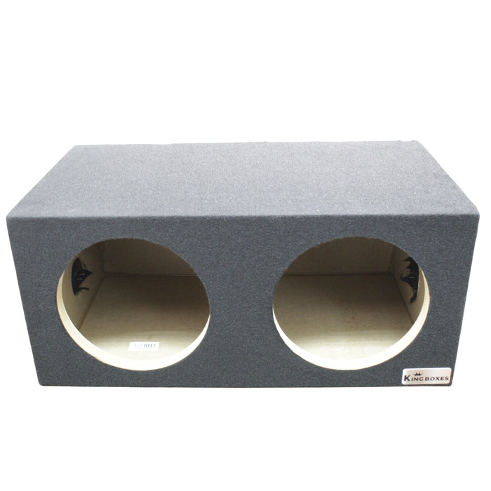 King Boxes 10" Dual Sealed Carpeted Universal Subwoofer Box D10S