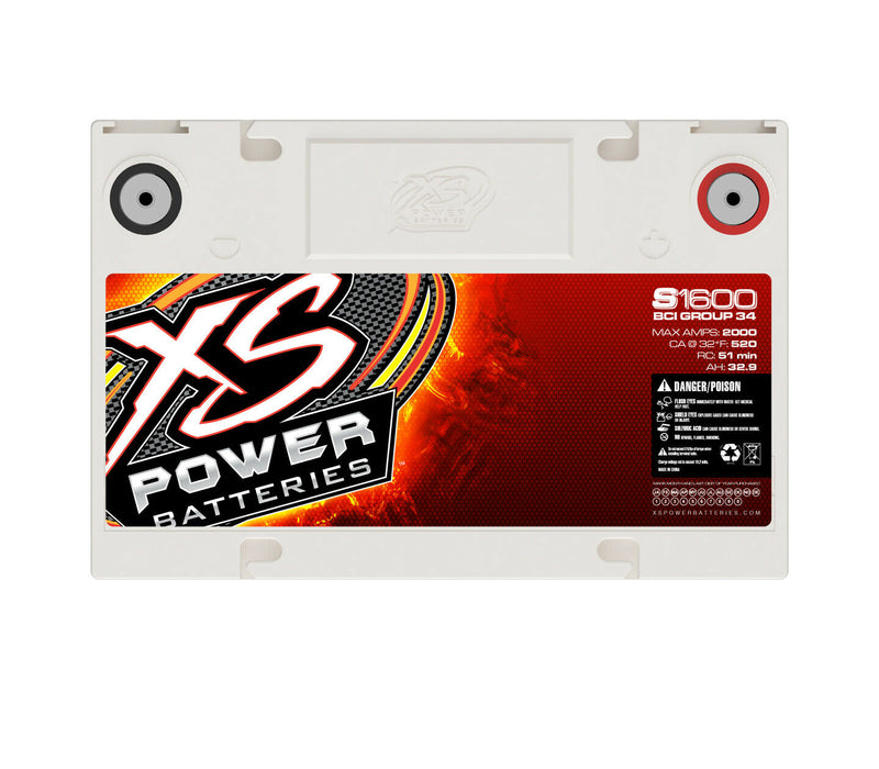 XS Power 16V 2,000 Amp AGM S-Series Light Weight Starting Battery S1600