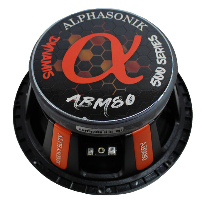 Pair of Alphasonik 8? Midrange Speakers 800 Watts 4 Ohm 2 Layer Voice Coil ABM80