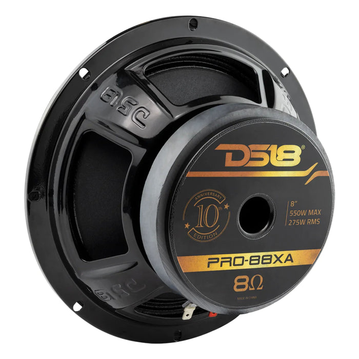 DS18 Special Edition 8" Midrange 8 Ohm 550W Loud Car Speaker PRO-88XA