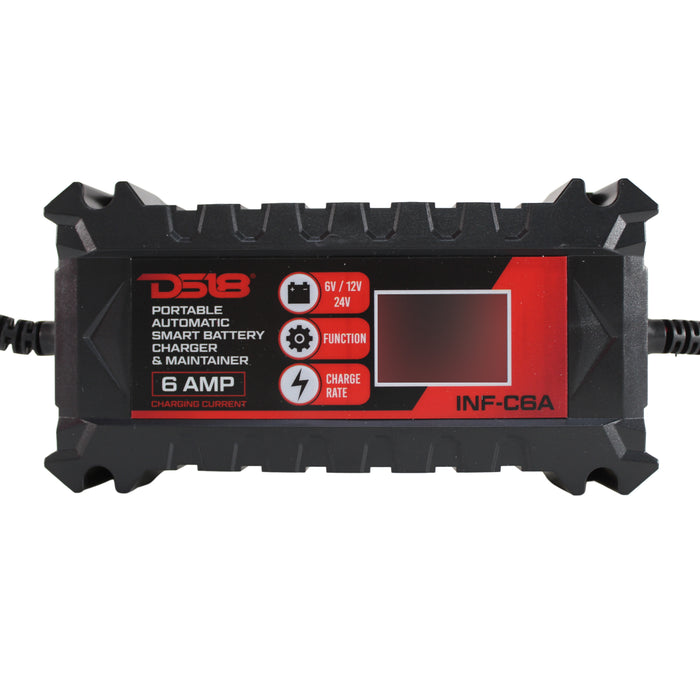 DS18 6 Amp Automatic Smart Lithium AGM Battery Charger and Maintainer INF-C6A