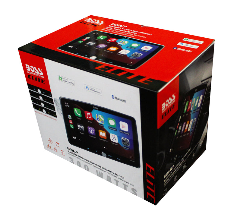 BOSS 10.1" 1 DIN Touchscreen Radio with Apple CarPlay, Bluetooth & Android Auto