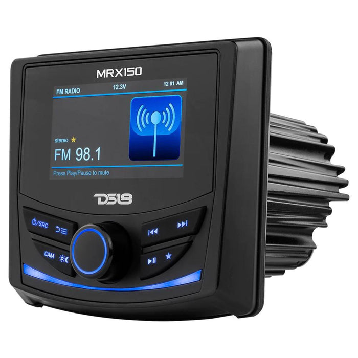 DS18 3" IPS Display Marine Bluetooth Radio 2 Band EQ USB/AUX/AM/FM/BT MRX150
