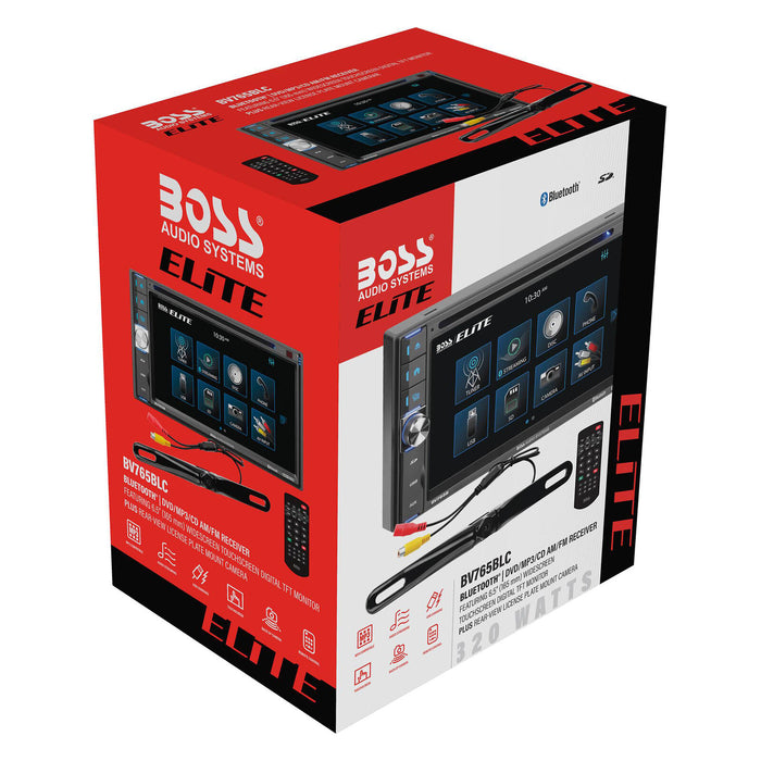 BOSS 2 Din 6.5" Touchscreen Bluetooth Radio w/ DVD/CD/USB, FM/AM & Rear Camera