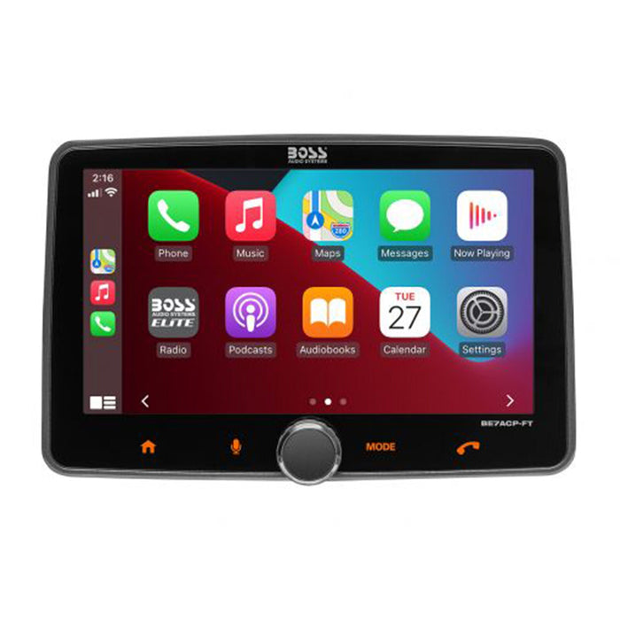 BOSS 7" Touchscreen 1-Din BT Radio with Apple CarPlay / Android Auto and Camera