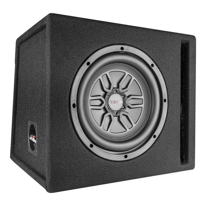 DS18 10" 400Watt 4 Ohm Loaded Ported Enclosure w/ Amplifier and Amp kit LSE-110A