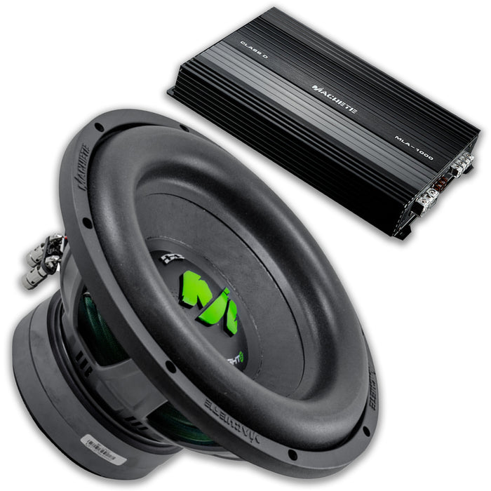 Deaf Bonce Car Audio 12 Subwoofer Dual 2 Ohm MF-12S & 1 Ch Amplifier MLA-1000