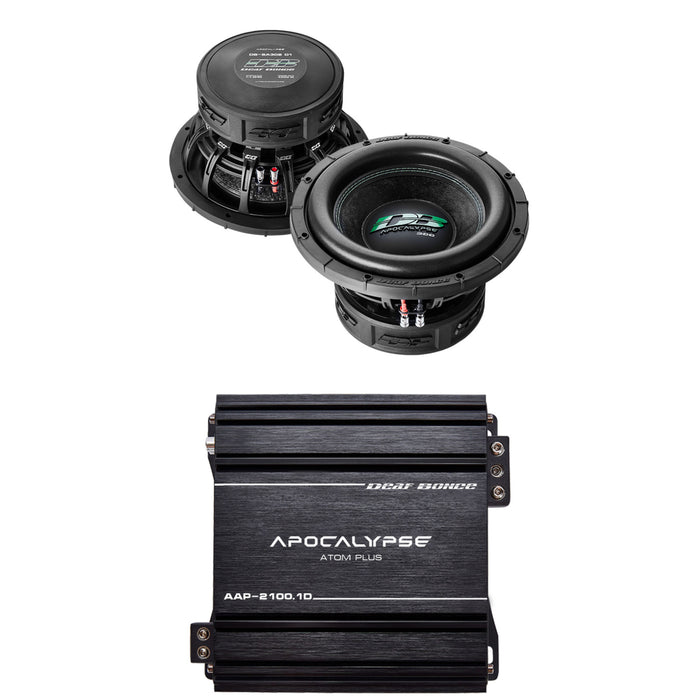 Deaf Bonce Car Audio 12" 2 Ohm Subwoofer SA302-D2 & Monoblock Amplifier Package