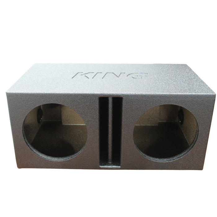 King Boxes 10" Dual Vented Divided Sprayed Universal Subwoofer Box AK-10DVL