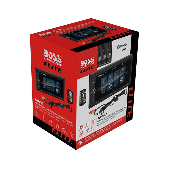 BOSS Double Din 6.95" Touchscreen Bluetooth Radio w/ Remote & Rear View Camera