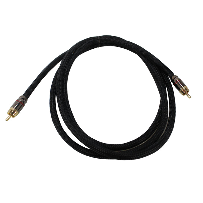 Full Tilt Audio HQ 6 foot Single Channel RCA Cable Gold Plated Connectors