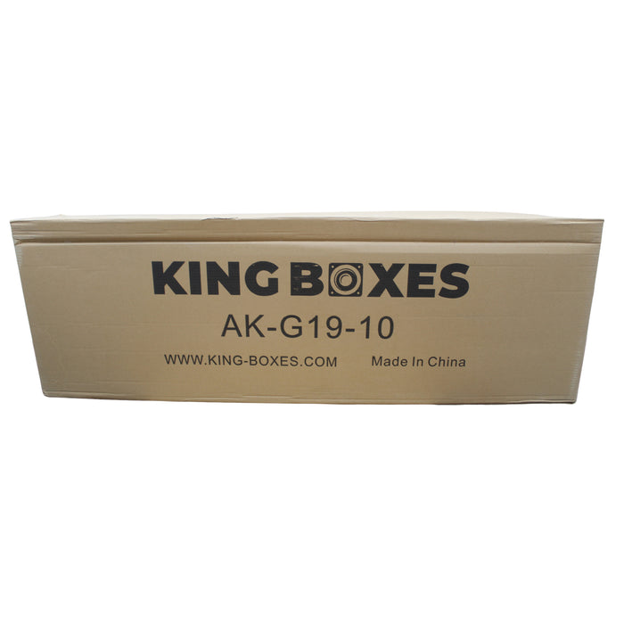 King Boxes 10" Dual Sprayed Sealed Box 19-23 Silverado/Sierra Crew Cab AK-G19-10