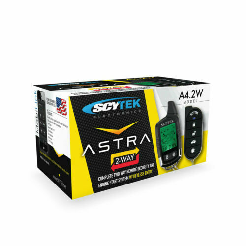 Car Alarm Security 2 Door Locks, Keyless 2-Way LCD Remote Start Scytek A4.2W