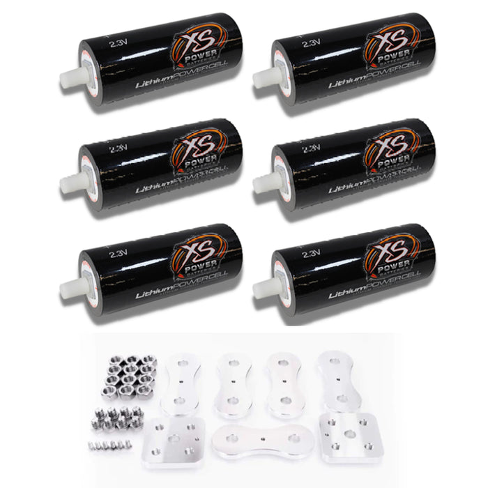 XS Power 6-Pack Kit Black 40AH Lithium Cell Bank 2.3v Lith Titanate Oxide (LTO)