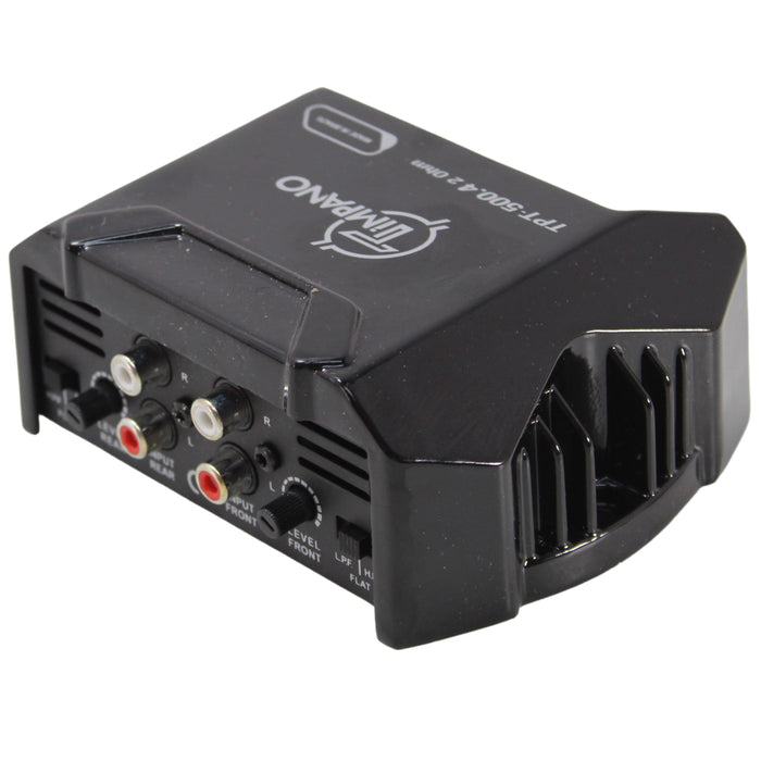 Timpano 500 Watt 2 Ohm 4 Channel Class D Compact Amplifier Black TPT-500.4-2-BK