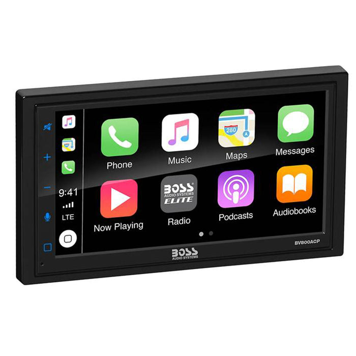 BOSS 6.75" Touchscreen Radio w/Apple CarPlay/Android Auto and Bluetooth BV800ACP