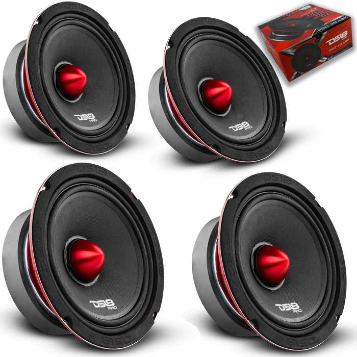 DS18 4x 6.5" Speakers PRO-X6.4BM, 1x Amp ZXI.4, 1x PRO-TWX1, 1x DS-AMPKIT4