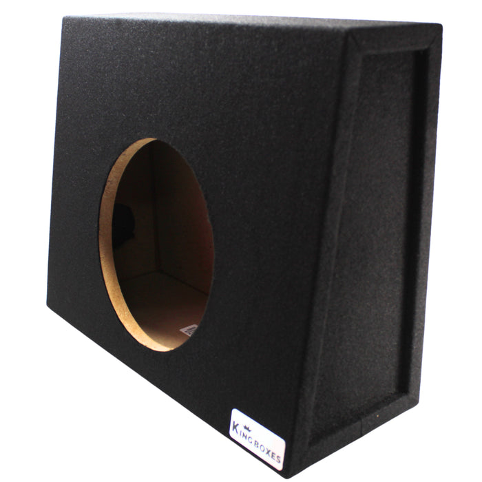 King Boxes 10" Single Sealed Wedge Style Carpeted Truck Subwoofer Enclosure