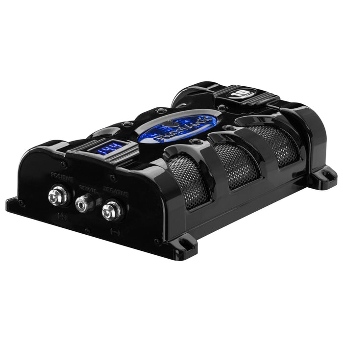 Planet Audio 10 Farad Capacitor w/ Blue LED Digital Voltage Meter PC10F