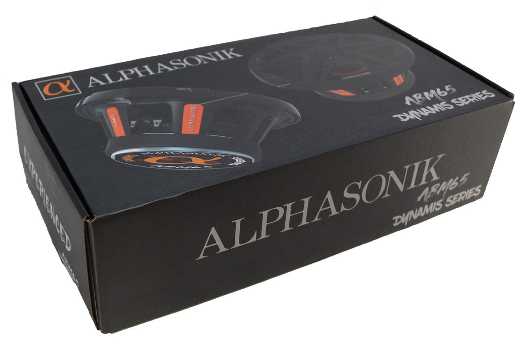 Pair of 6.5" Alphasonik 1200W Mid Range Speakers 4 Ohm Pro Car Audio ABM65