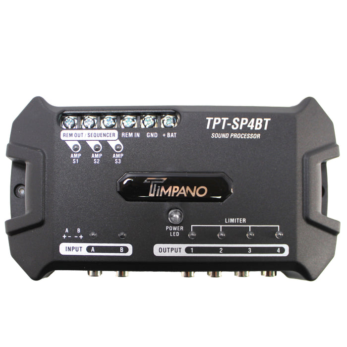 Timpano 4 Channel Digital DSP Bluetooth Voltmeter Sequencer Equalizer TPT-SP4BT