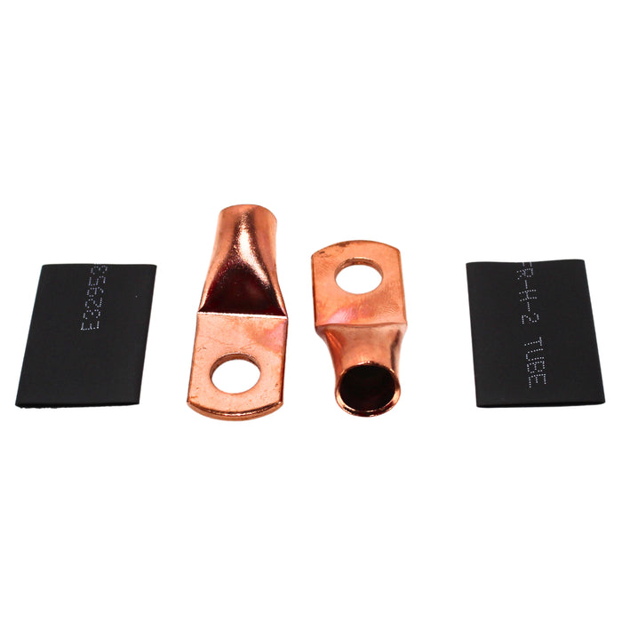Installation Solution 5/16" Copper Ring Terminal Lugs  w/ heat shrink 0 ga
