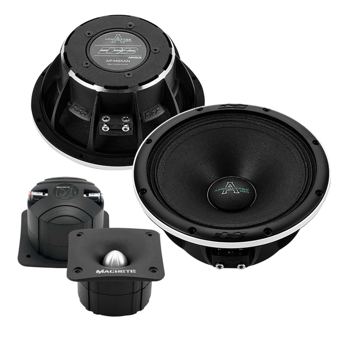 Pair of Deaf Bonce 6.5 Mid-Range Speakers 800W 4 Ohm w/ 1" Bullet Tweeters 160W